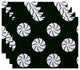 Whirl Of The Season, Holiday Geometric Print Placement, Dark Green, Set of 4