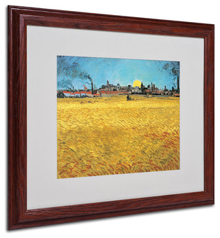 'Summer Evening, 1888' Matted Framed Canvas Art by Vincent van Gogh