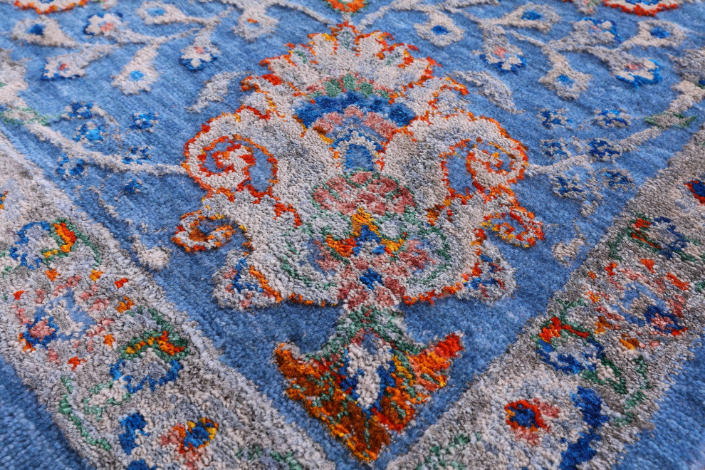 Wool and Silk Persian Handmade Rug 9' 2" X 12' 0" Q12087