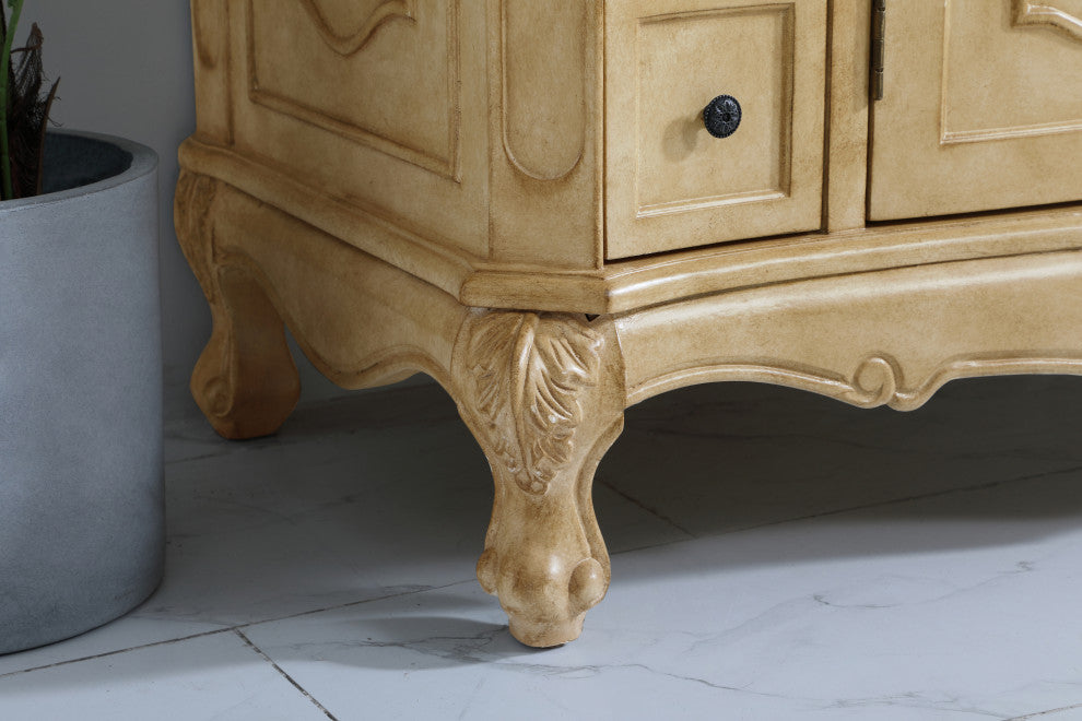 Bathroom Vanity, Antique Beige, 42", Single Sink