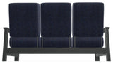 Leeward Deep Seat 3-Seat Outdoor Sofa, Indigo/Graphite
