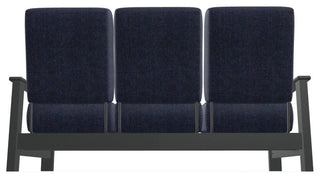 Leeward Deep Seat 3-Seat Outdoor Sofa, Indigo/Graphite