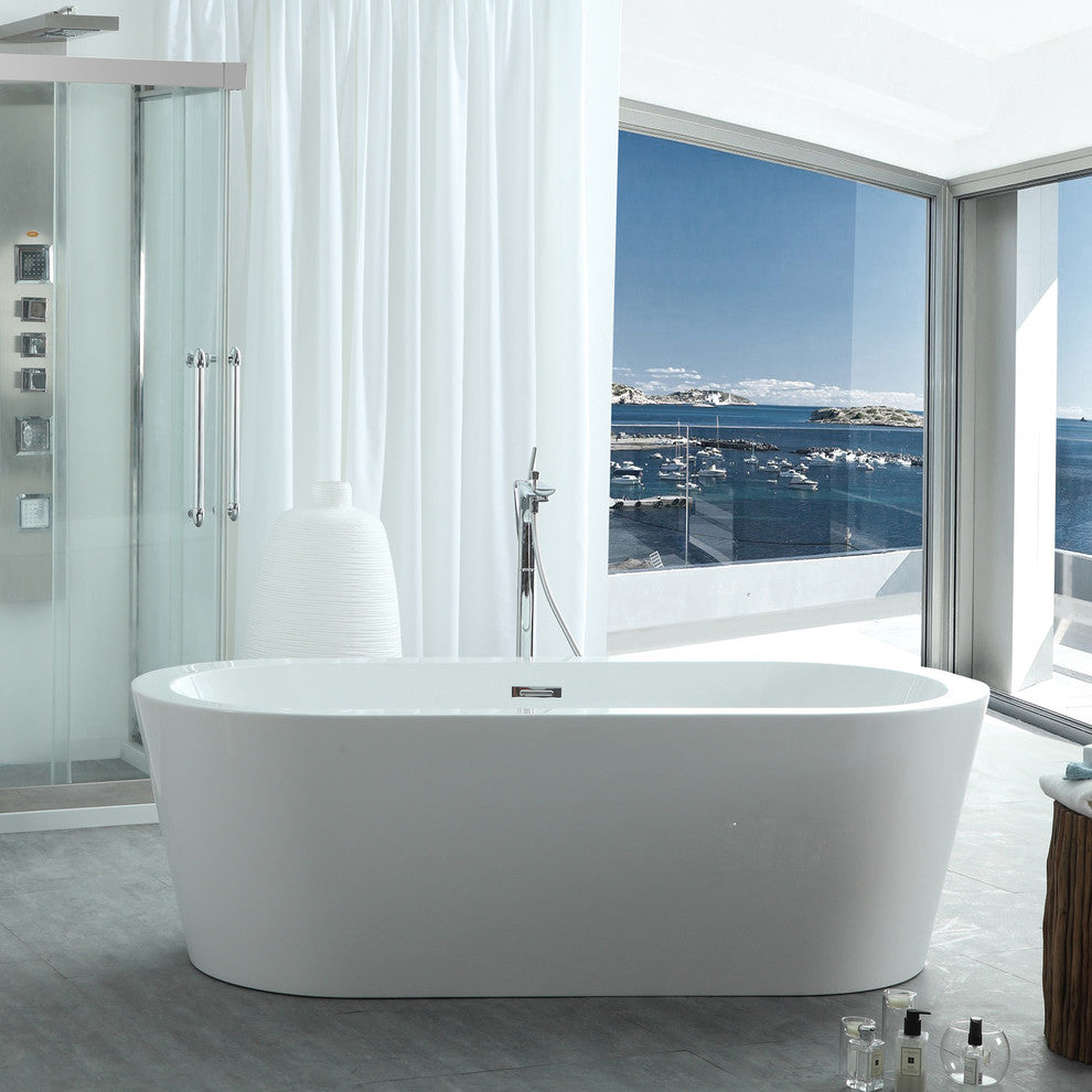 Serenity 59"x29.5" Freestanding Soaking Bathtub