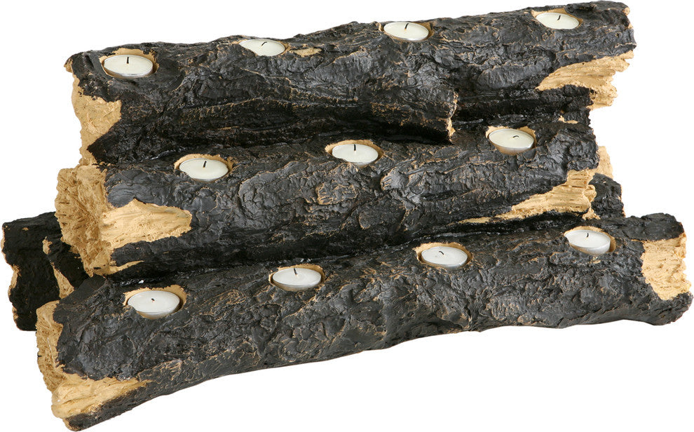 Southern Enterprises GA0005 SEI Resin Tealight Fireplace Log