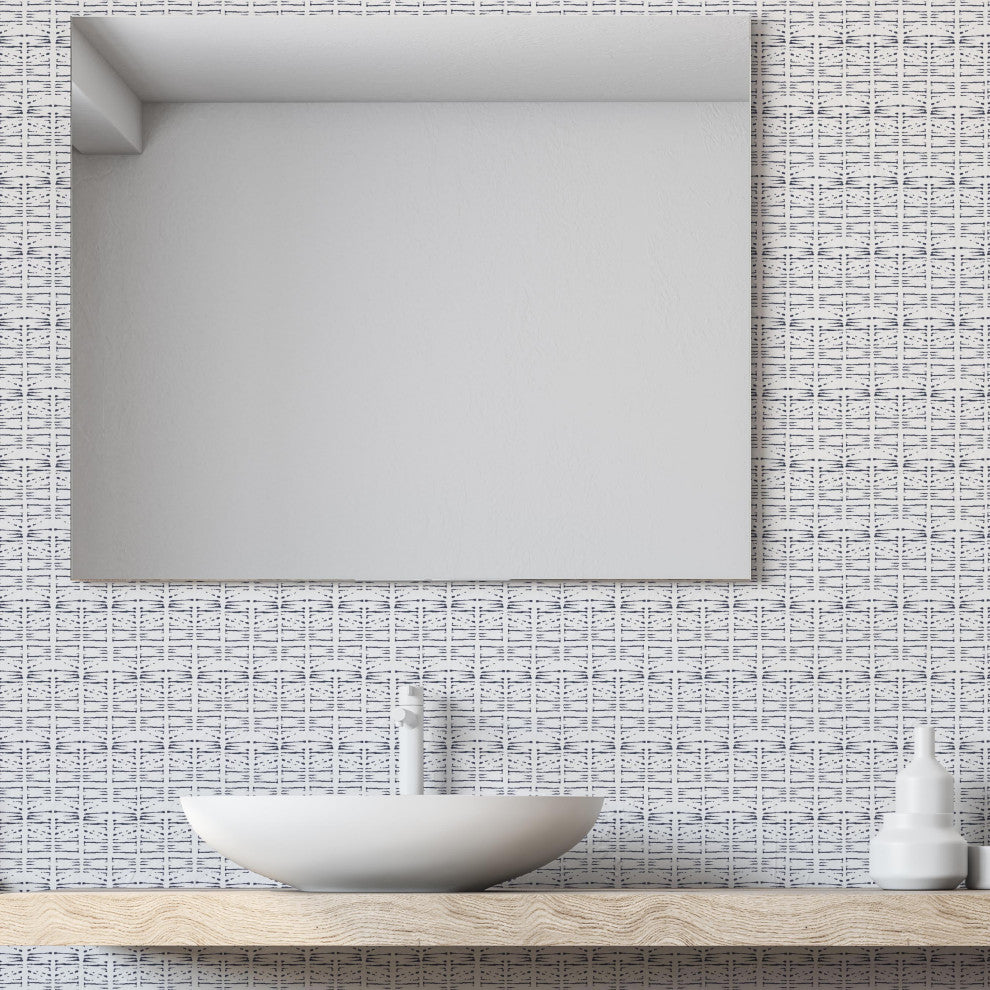Letter from India Wallcovering, Indigo, Roll, Peel and Stick