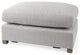 Light Gray Fabric Covered Half Ottoman