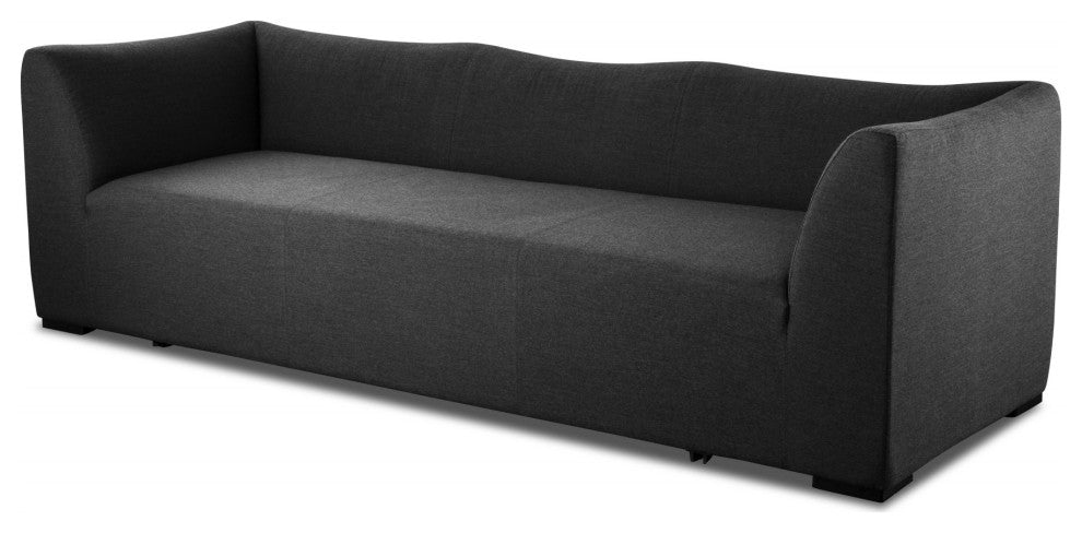 93" X 33" X 28" Charcoal Aluminum Sofa