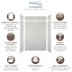 Transolid SaraMar 60"x36"x96" 6-Piece Shower Wall Kit with Extension, Lunar