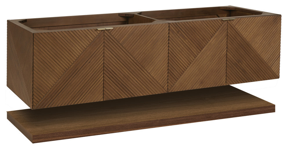 James Martin Marcello Bath Vanity, Chestnut, 72", No Top