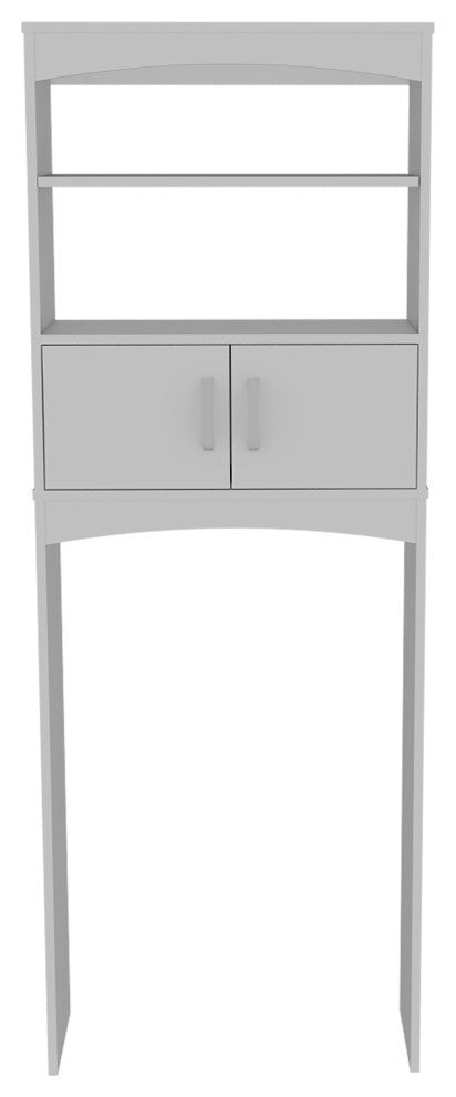 Hayward Over The Toilet Cabinet, with 1 Cabinet and 2 Shelves, White