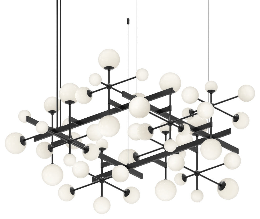 Sonneman 2065-J20 Nebula 61"W Chandelier - Satin Black