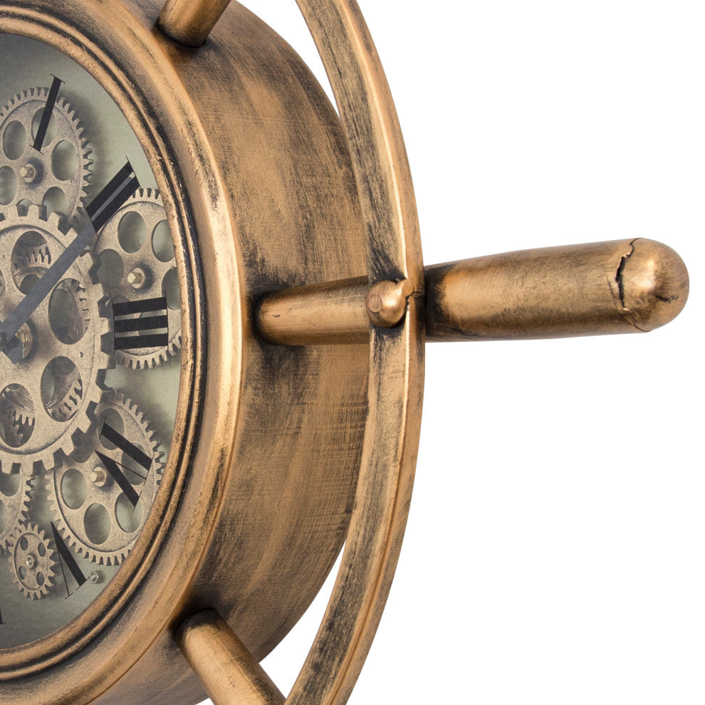 Ship's Wheel Wall Clock