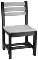Set of 4 Poly Island Dining Chairs, Dove Gray & Black, Dining Height
