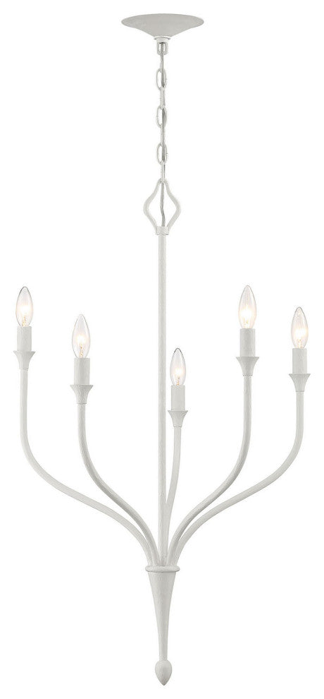 Rhodes 5-Light White Contemporary Statement Chandelier
