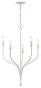 Rhodes 5-Light White Contemporary Statement Chandelier