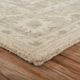 Sea Green Medallion Area Rug, 5'x8'