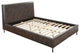 Sophia California King Faux Leather Platform Bed, Gray