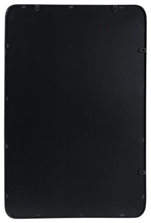 Ava Metal Deep Framed Wall Mirror, Black, 36"