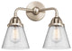 Small Cone Bath Vanity Light, Brushed Satin Nickel, Seedy, Seedy