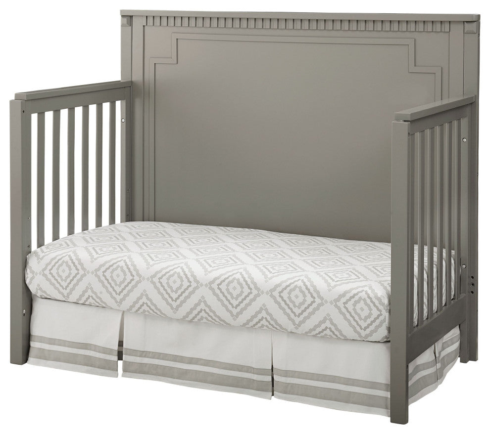 Emery 56"W Wood Convertible Crib Panel, Gray