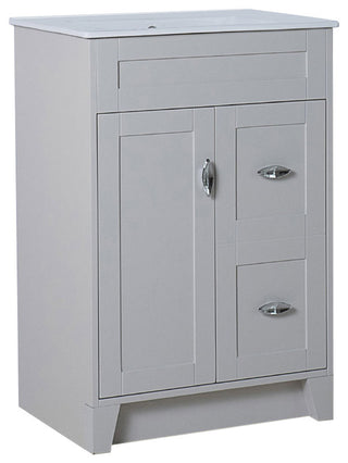 Maxwell Single-Sink Vanity, 24", Light Gray