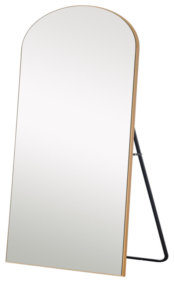 Gold Arched Mirror With Stand