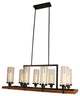 WAREHOUSE OF TIFFANY'S WRA007 Baneli 14 in. 8-Light Indoor Black Finish