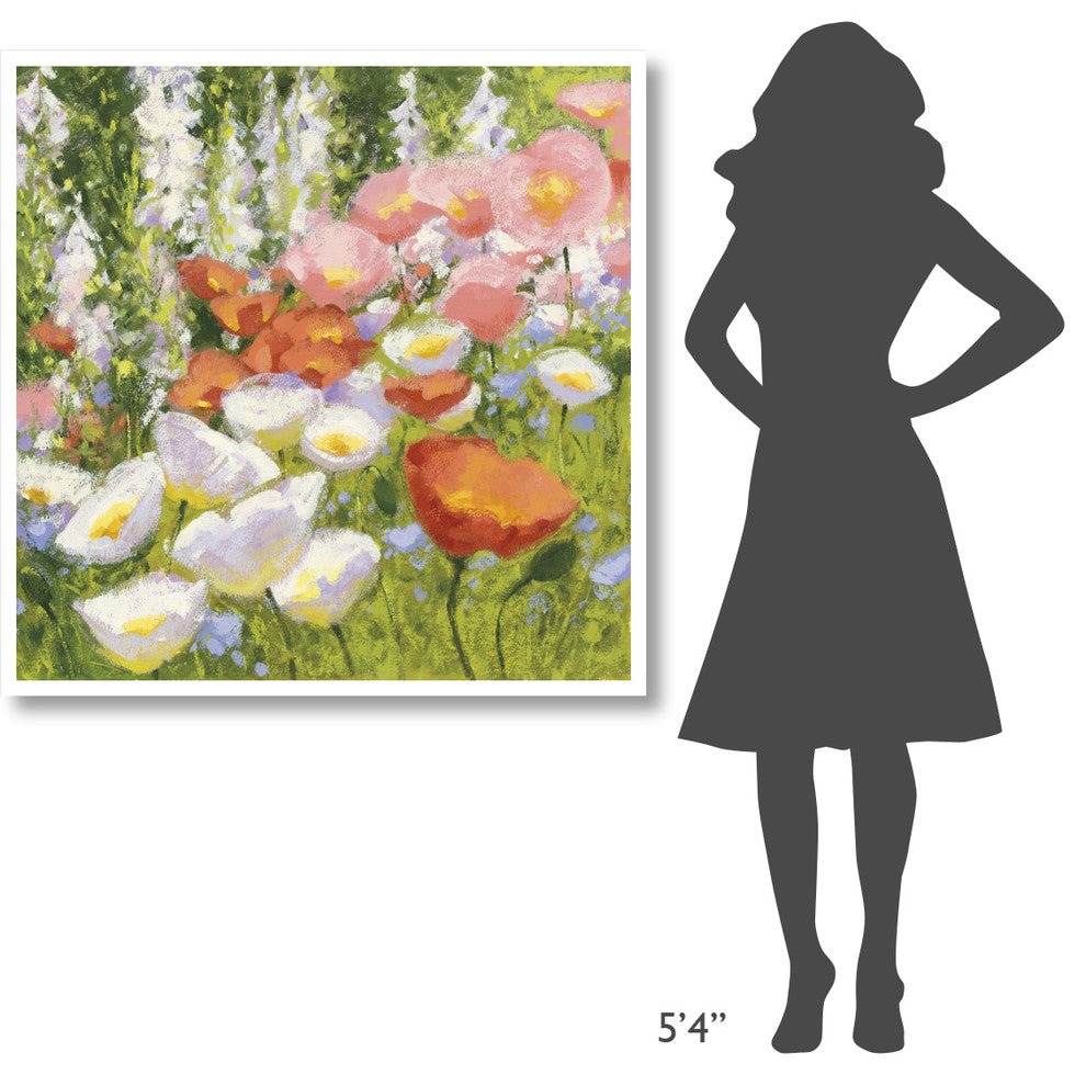 "Garden Pastels II" Digital Paper Print by Shirley Novak, 42"x42"