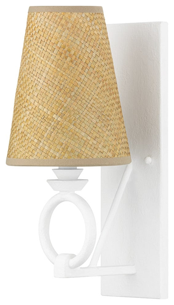 Pendelton 1-Light Wall Sconce White Plaster