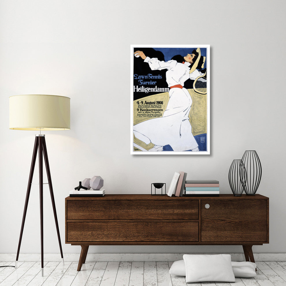 "Heiligendamm Lawn-Tennis Competition" Paper Print by Hans Rudi Erdt, 33"x46"