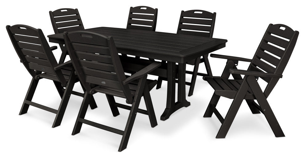 POLYWOOD 7 Piece Nautical Dining Set