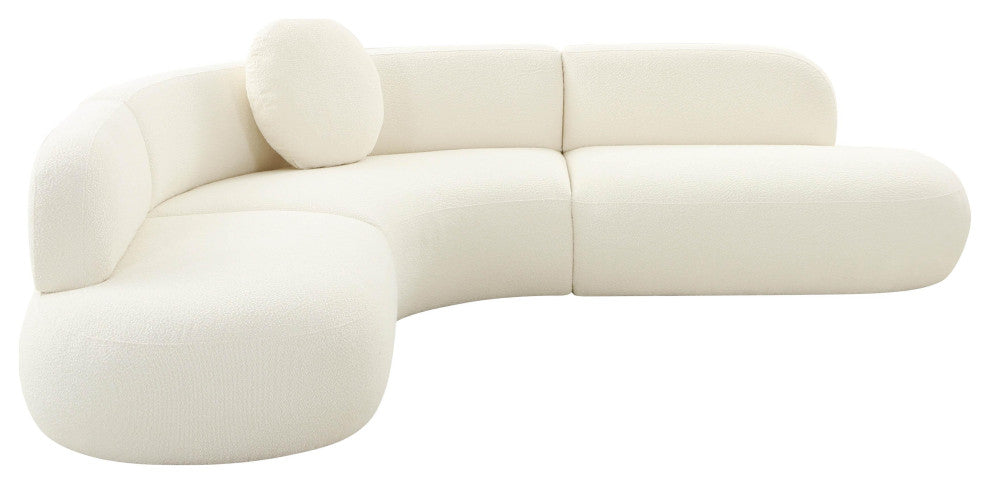 Broohah Cream Boucle Sectional