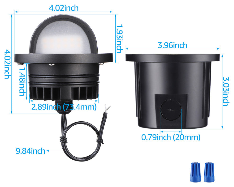 LEONLITE 6W Well Lights, Ground Landscape Light Outdoor, Pack of 6