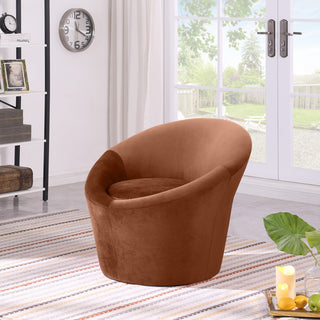Tristan Upholstered Chair, Cognac, Velvet