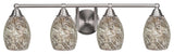 Paramount 4-Light Bath Bar, Brushed Nickel, 5" Natural Fusion Glass