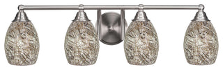 Paramount 4-Light Bath Bar, Brushed Nickel, 5" Natural Fusion Glass