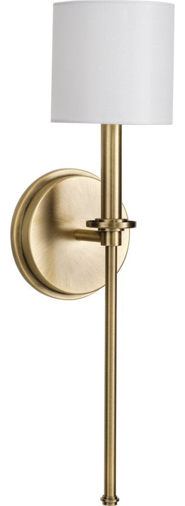 Elara Collection One-Light New Traditional Vintage Brass Wall Light