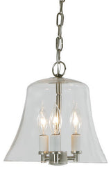 Three Light Greenwich Hanging Bell Lantern, Pewter