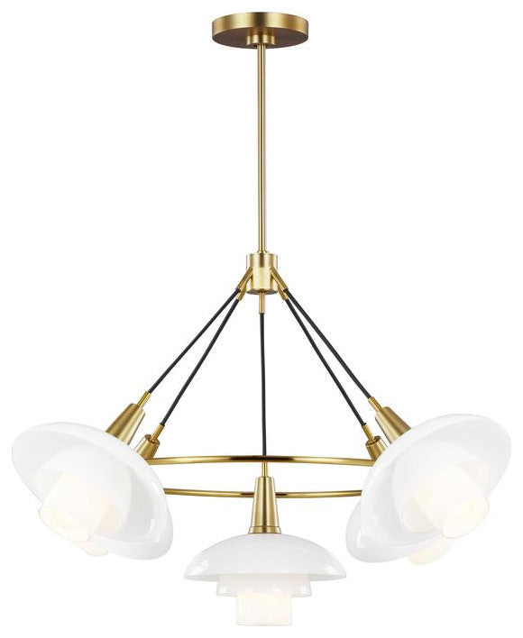 ED Ellen DeGeneres Rossie 5-Light Medium Chandelier Burnished Brass