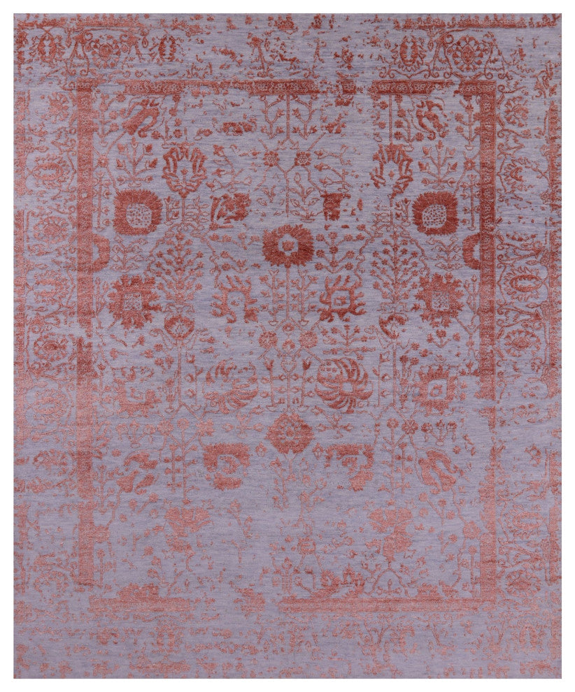8' 0" X 9' 11" Wool & Silk Handmade Persian Rug - Q15760