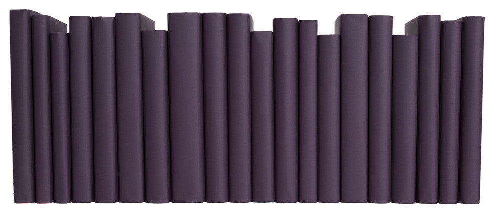 Decorative Books - Violet Paper Wrapped - Purple Books By The Foot