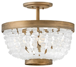 Dune Medium Semi-Flush Mount in Burnished Gold
