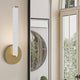 Corvette Modern 1 Light Aged Brass White Metal Wall