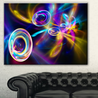 "Blue Fractal Desktop Wallpaper" Abstract Digital Art Canvas Print