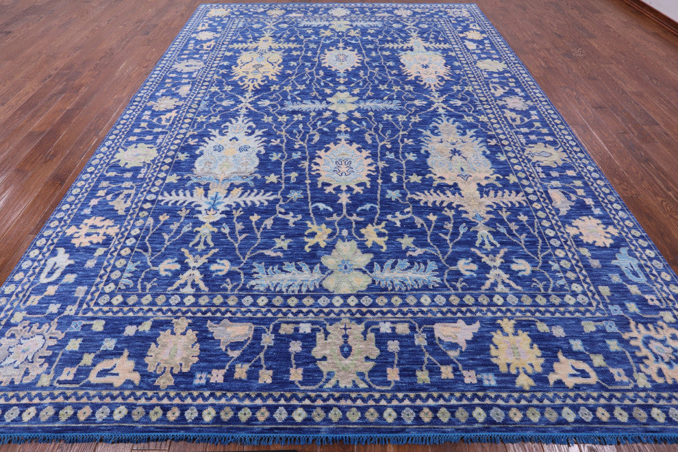 Turkish Oushak Hand Knotted Wool Rug 10' 3" X 13' 8" - Q13314