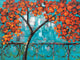 "Autumn in Manhattan" Hand Painted Canvas Art