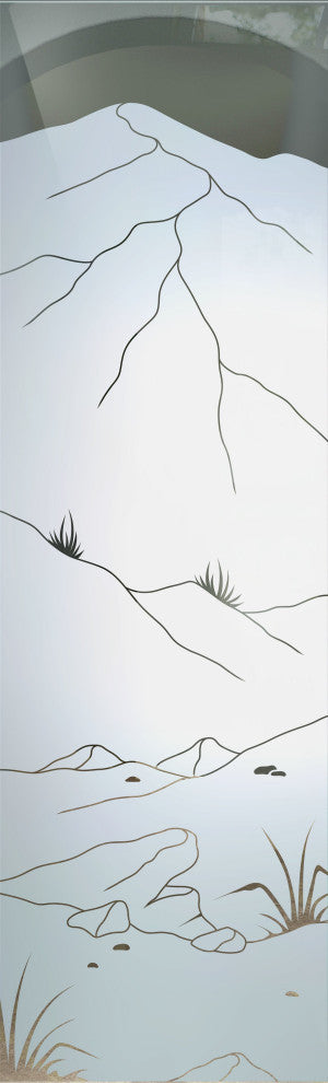Interior Prehung Door or Interior Slab Door - Mountains Foliage - Alder...