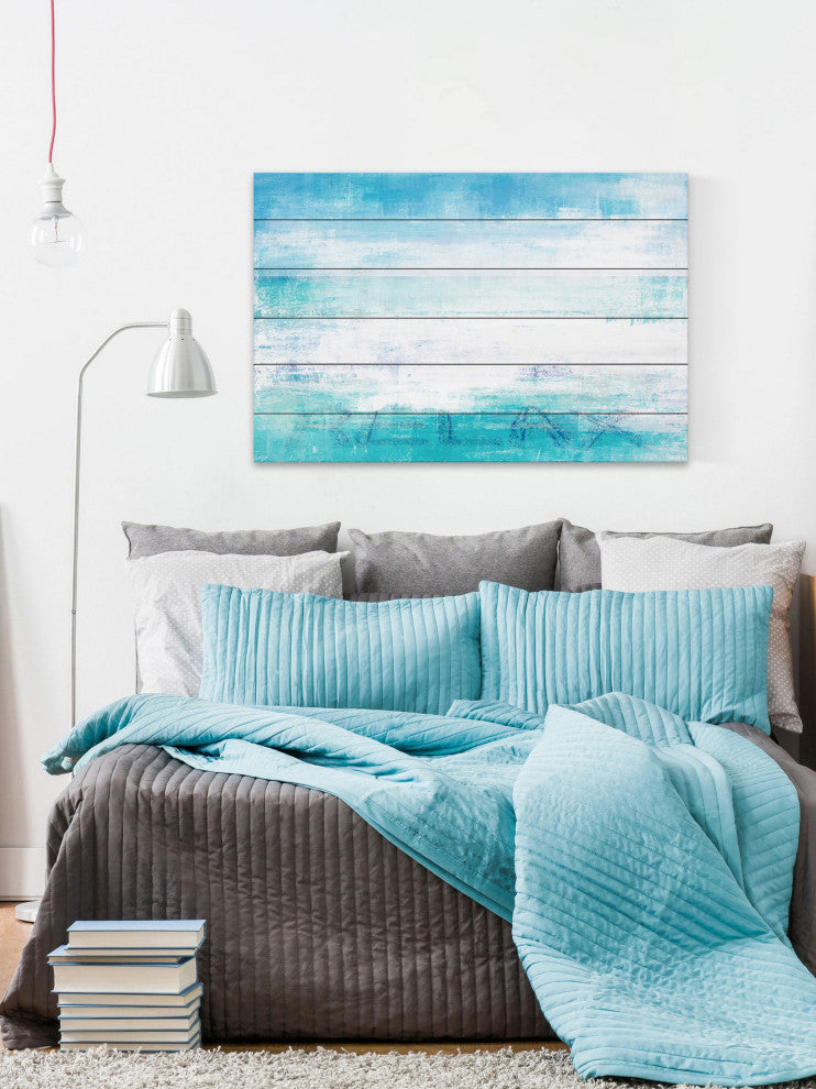 "Relaxation" Painting Print on White Wood, 36"x24"