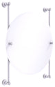 Carolina Round Frameless Rail Mounted Mirror, Matte White