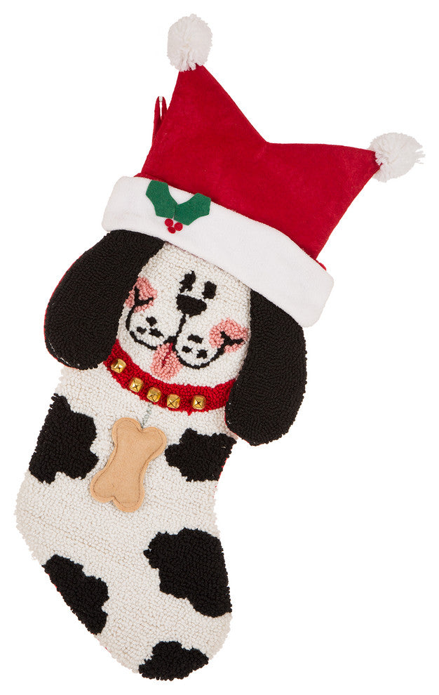 Set of 2 Hooked Stocking, 3D Dog